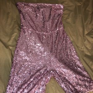 Pink sparkly romper